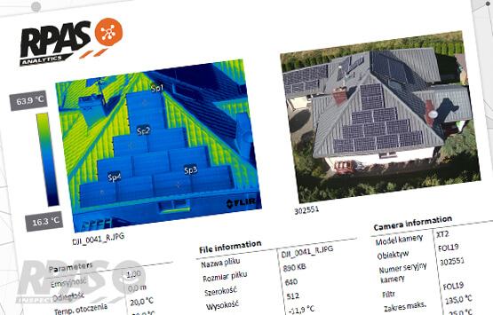 RPAS Inspect - Inspekcje termowizyjne fotowoltaiki tworzenie raportów RPAS ANALYTICS - RPAS HUB