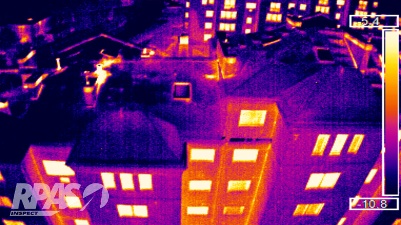 Badanie termowiyjne elewacji oraz poszycia dachu budynku wielorodzinnego - RPAS HUB - RPASinspect